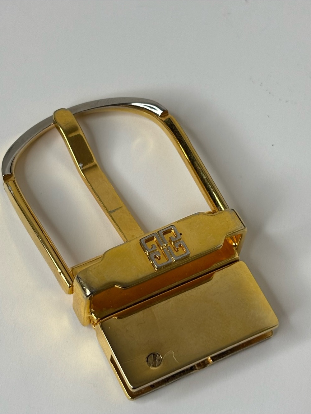 Vintage Givenchy Reversible 4G Logo Belt Buckle Gold-Tone Gold-Plated